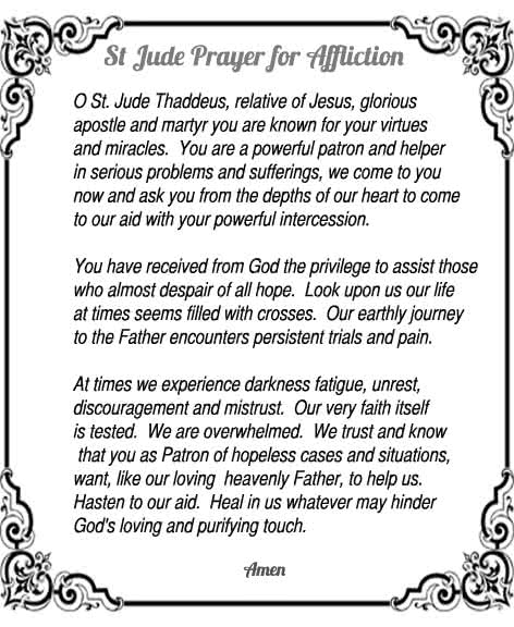 The St Jude Prayer for Affliction